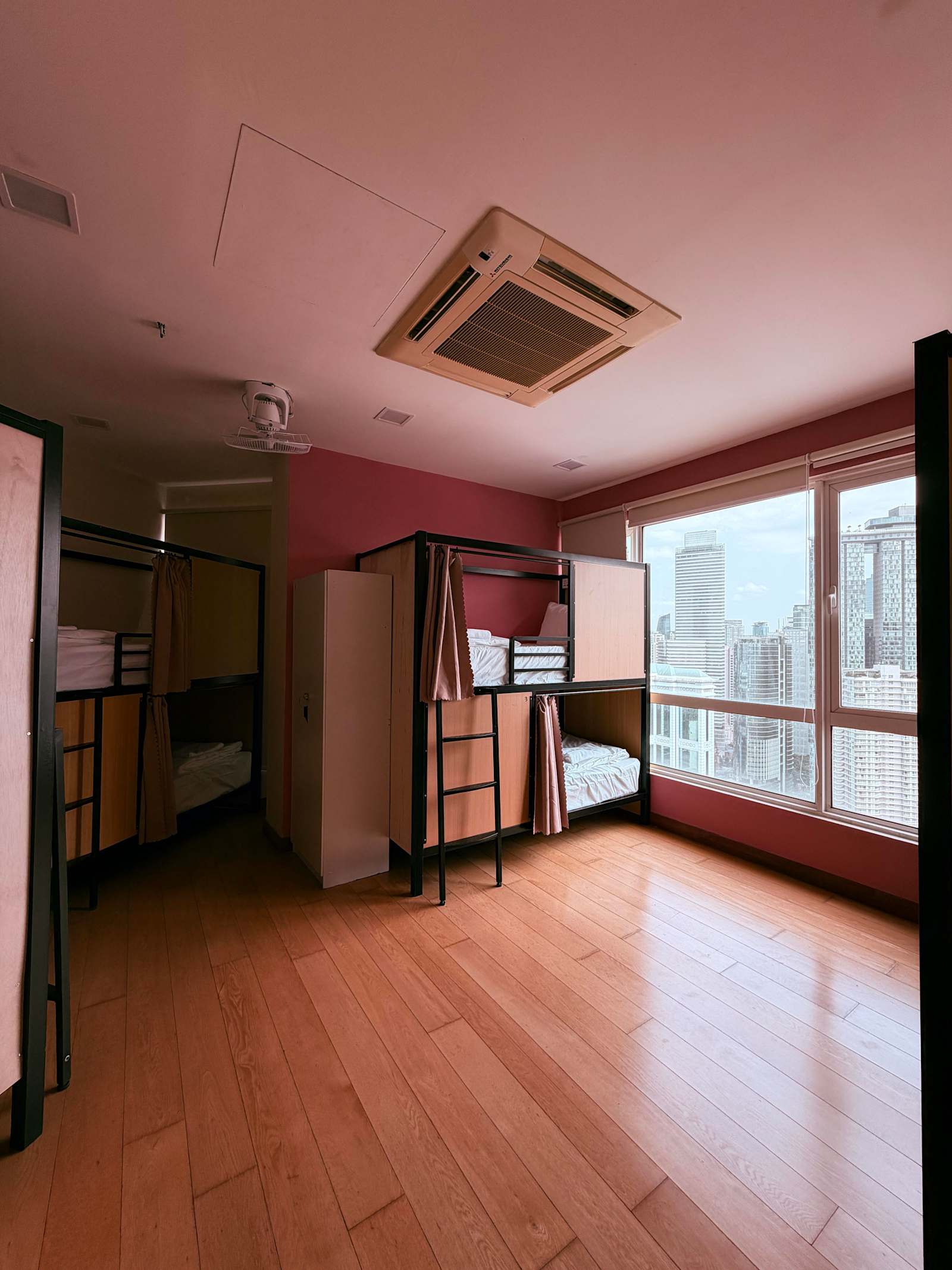 Modern dorm with Kuala Lumpur skyline view